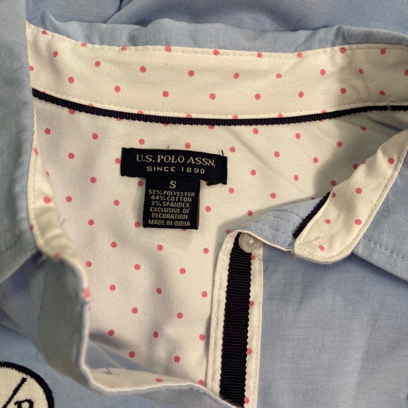 LAST CHANCE! American Polo Association Blue Shirt Dress - Picture 6 of 8